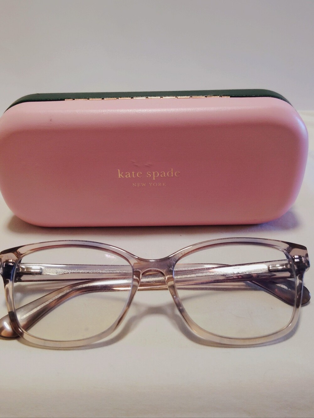 Kate Spade Reilly/G 3XJ Blue Blush Horn Eyeglasses 51-140 w/Lenses & Orig Case